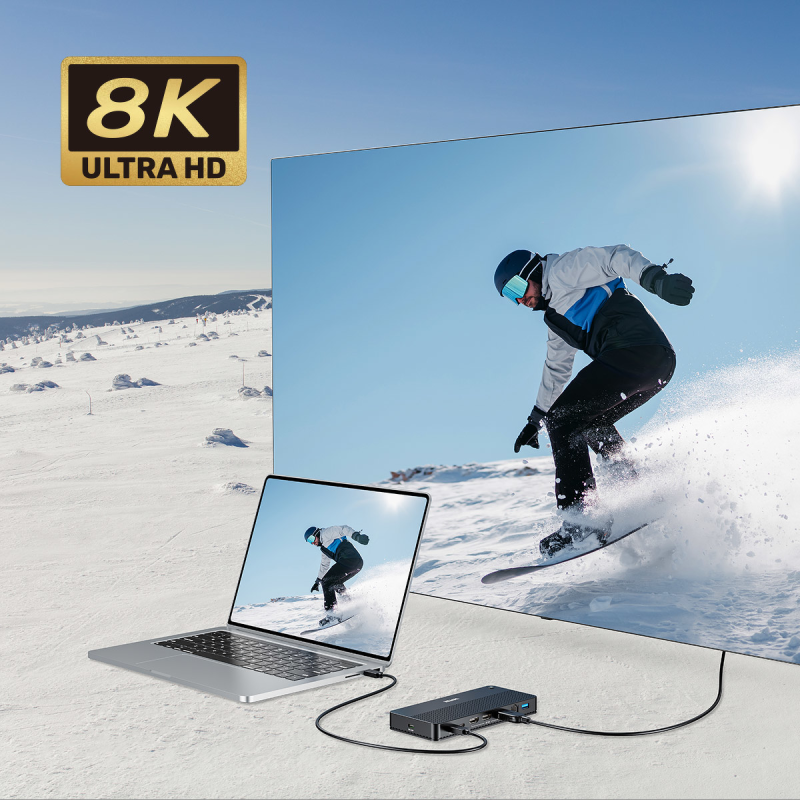 Unitek Stacja dokująca 13w1 MST HDMI DP 8K PD 100W