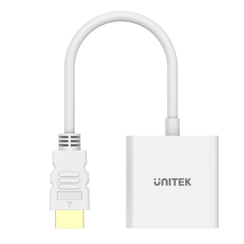Unitek Adapter HDMI na VGA, FullHD 60Hz, biały