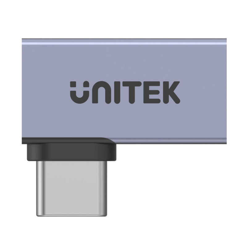 Unitek Adapter USB-C na USB-C kątowy płaski 40Gbps