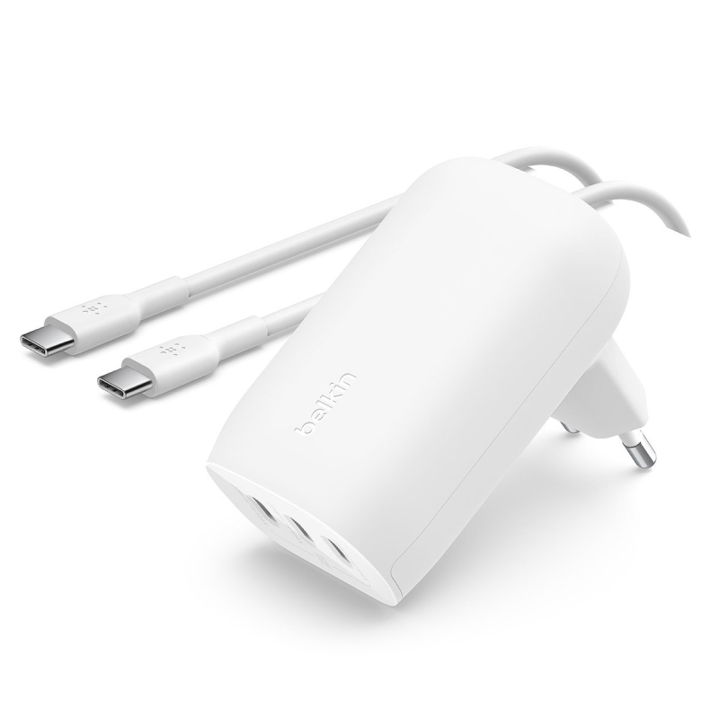 Belkin Ładowarka kątowa 3 porty USB-C PPS 67 W, kabel USB-C