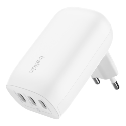 Belkin Ładowarka kątowa 3 porty USB-C PPS 67 W, kabel USB-C