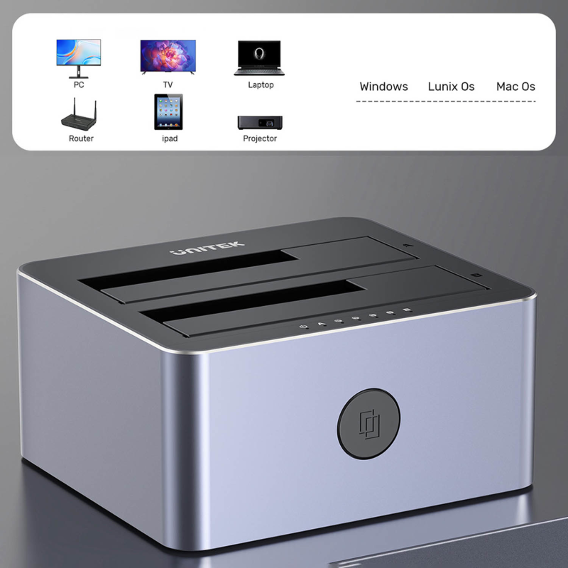 Unitek Stacja klonująca dyski 2 x SATA 2,5''/3,5'' USB 5Gbps