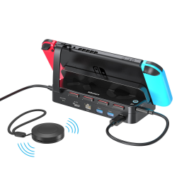 Unitek Stacja dokująca do Nintendo Switch, PD 100W, HDMI 4K, RJ-45, czytnik kart