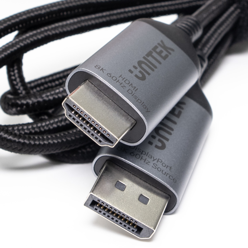 Unitek Kabel DisplayPort 1.4 do HDMI 2.1, 8K, 1,8m