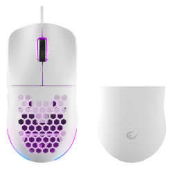 Rampage BLINK myszka gamingowa przewodowa USB, 12800 DPI, RGB, sensor optyczny, biała