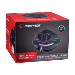 Rampage CoolBlade - Chłodzenie procesora CPU Cooler LGA 1700/AM5, wentylator 80mm RGB