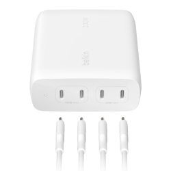 Belkin BoostCharge Pro - Ładowarka sieciowa Power Delivery, 4 porty USB-C, GaN, 200W
