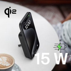 Belkin Powerbank 10 000 mAh, 15 W Qi2.0, magnetyczny, z podstawką, czarny