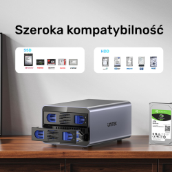 Unitek Kieszeń na dyski SATA 2,5''/3,5'' SATA HDD/SSD 40TB