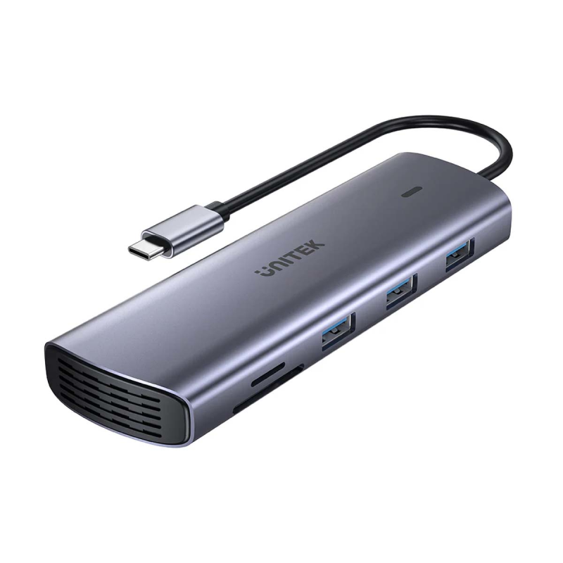 Unitek Hub 9w1 USB C Gigabit Ethernet HDMI VGA 3x USB A czytnik kart PD 100W