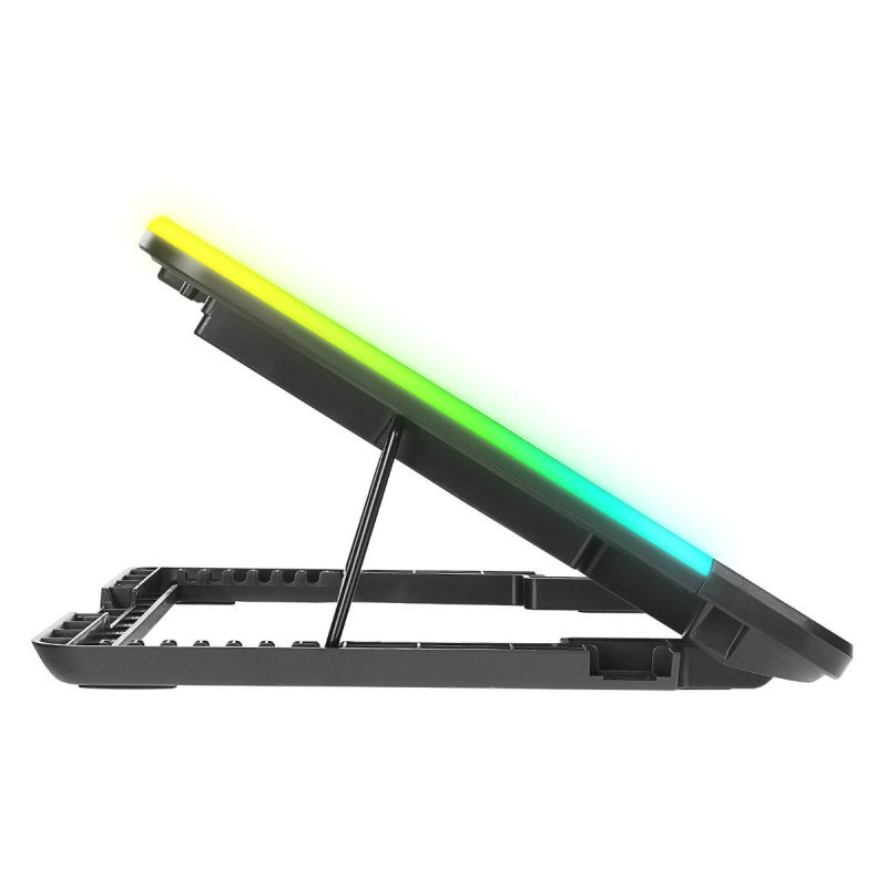 Rampage Sixpower R9 - Podstawka chłodząca pod laptop 15,6'', RGB, regulowana
