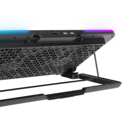 Rampage Sixpower R9 - Podstawka chłodząca pod laptop 15,6'', RGB, regulowana