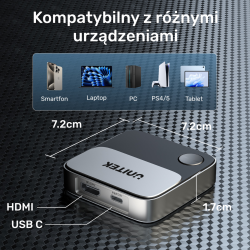 Unitek Bezprzewodowy transmiter HDMI 4K 60Hz zasięg do 8m