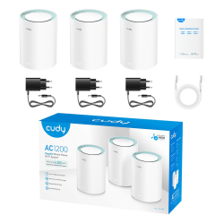 CUDY M1300(3-Pack) | Mesh, WiFi 5, 2,4GHz/5GHz, Gigabit
