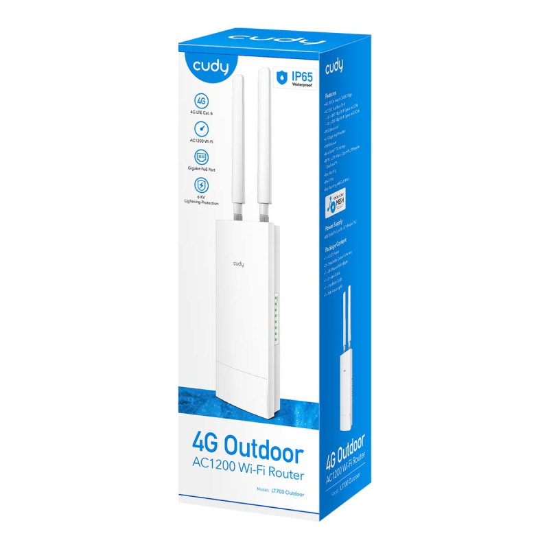 CUDY LT700 Outdoor_EU | router na karte SIM, Wi-Fi 5, 4G LTE, MESH, Gigabit, zewnętrzny