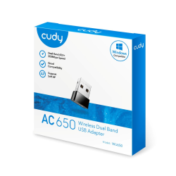 CUDY WU650 | karta sieciowa, adapter Wi-Fi, 2,4GHz/5GHz, USB