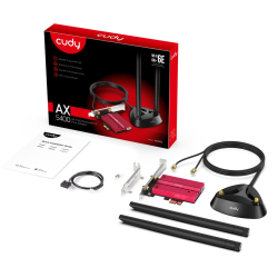 CUDY WE4000 | karta sieciowa, adapter Wi-Fi 6E, 2,4GHz/5GHz, PCI Express