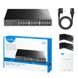 CUDY GS1024 | przełącznik sieciowy, 24-portowy, Gigabit, Metalowa obudowa