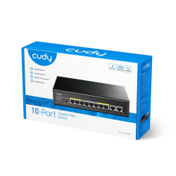 CUDY GS1010PE | przełącznik sieciowy, 8-portowy, Gigabit, PoE+, 120W