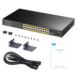CUDY GS1028PS2 | przełącznik sieciowy, 24-portowy, Gigabit, PoE+, 300W