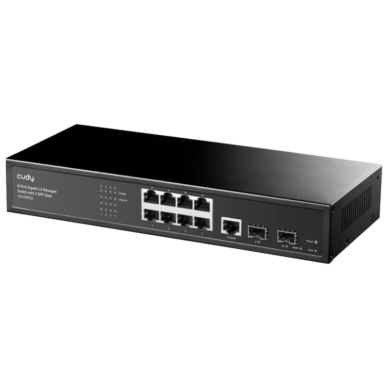 CUDY GS2008PS2 | przełącznik sieciowy, 8-portowy, Gigabit, PoE+, 120W, zarządzalny