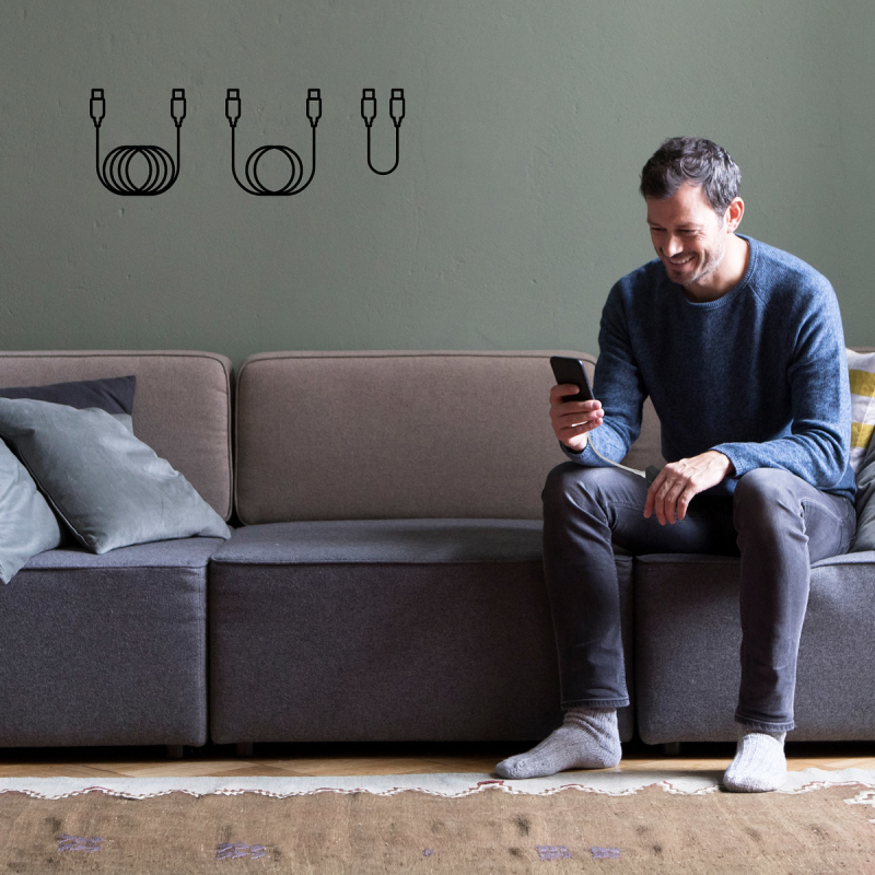 Belkin Kabel USB C na USB C 60W oplot, biały 0,15m