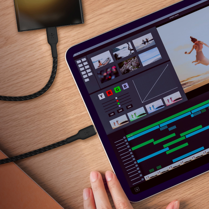 Belkin Kabel USB C na USB C 60W oplot, czarny 2m