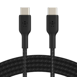 Belkin Kabel USB C na USB C 60W oplot, czarny 0,15m