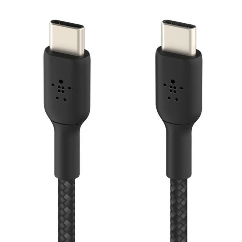 Belkin Kabel USB C na USB C 60W oplot, czarny 0,15m