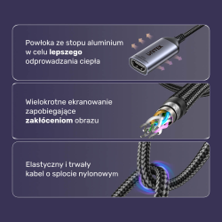 Unitek Przejściówka z DisplayPort 1.4 na HDMI 2.1, 8K60Hz