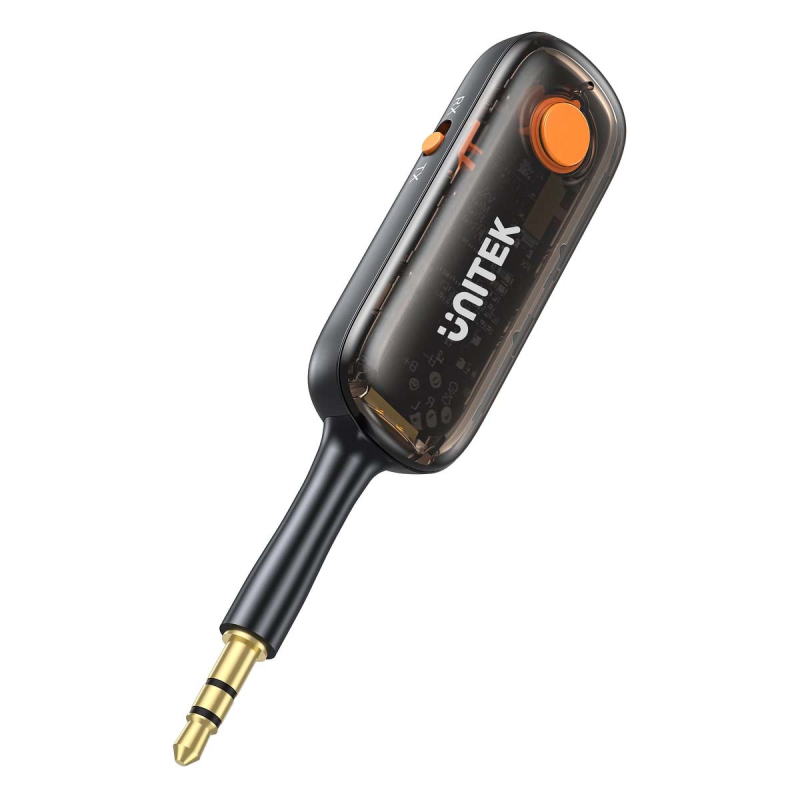 UNITEK 2w1 Adapter Bluetooth 5.3 nadajnik/odbiornik audio zasięg 10m czarny
