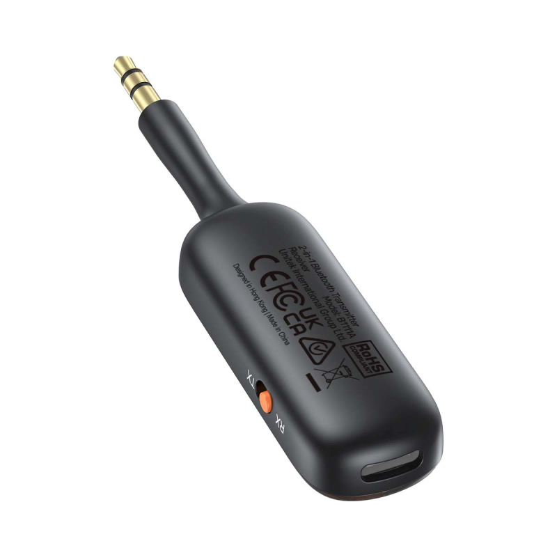 UNITEK 2w1 Adapter Bluetooth 5.3 nadajnik/odbiornik audio zasięg 10m czarny