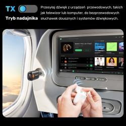 UNITEK 2w1 Adapter Bluetooth 5.3 nadajnik/odbiornik audio zasięg 10m czarny