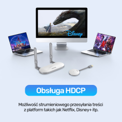 Unitek Bezprzewodowy nadajnik i odbiornik HDMI zasięg do 50m, biały