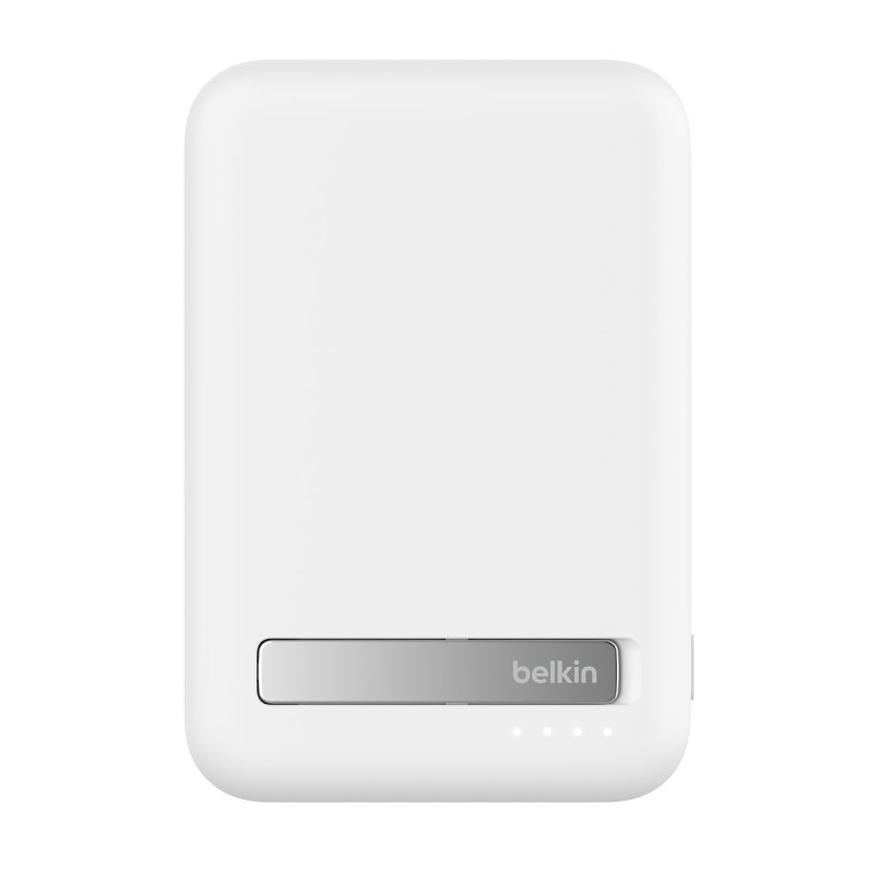 Belkin Powerbank 10 000 mAh, 15 W Qi2.0, magnetyczny, z podstawką, biały