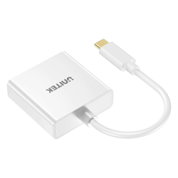 Unitek Adapter USB-C na DVI 1080P@60Hz, biały, 15cm