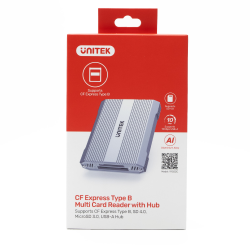 Unitek Czytnik kart pamięci CF Express, SD/microSD, USBA 10 Gbs + HUB