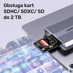 Unitek Czytnik kart pamięci CF Express, SD/microSD, USBA 10 Gbs + HUB