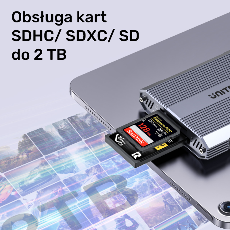 Unitek Czytnik kart pamięci CF Express, SD/microSD, USBA 10 Gbs + HUB