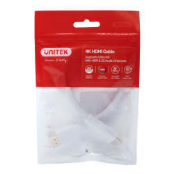 Unitek Kabel HDMI 2.0 4K biały 0,3m