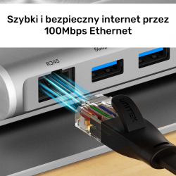Unitek Podstawka pod laptop z odłączanym hubem USB-C HDMI 1,4, 4K PD 100W