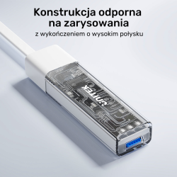 Unitek hub dwukierunkowy USB C/USB A 5Gbps, 4x USB A kremowy