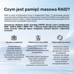 Unitek Obudowa RAID do dysku SATA 2.5''/3.5'' 4 tryby 40TB USB C 10Gb/s