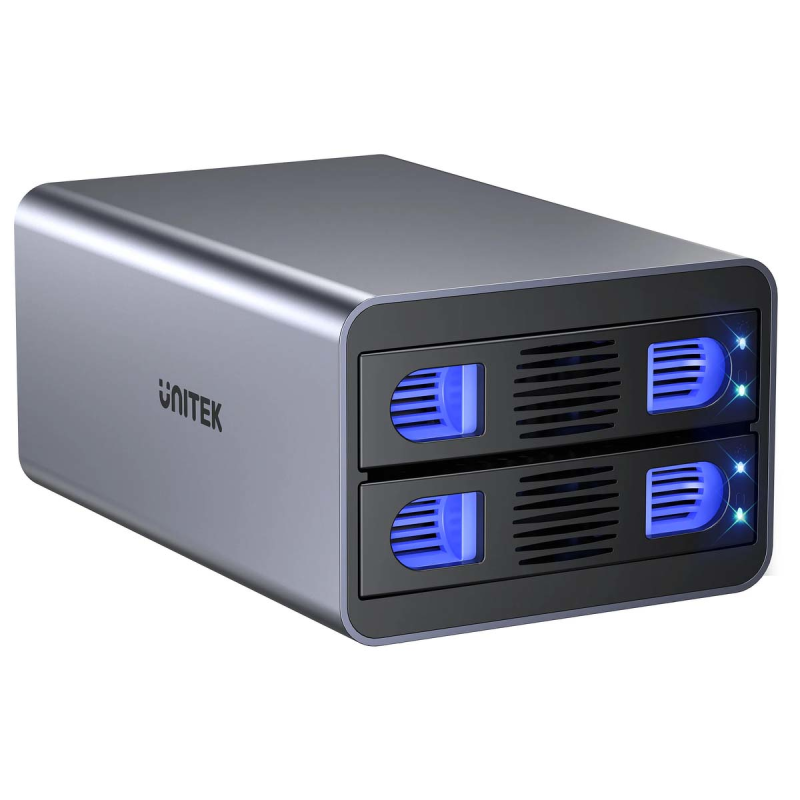 Unitek Obudowa RAID do dysku SATA 2.5''/3.5'' 4 tryby 40TB USB C 10Gb/s