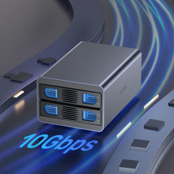 Unitek Obudowa RAID do dysku SATA 2.5''/3.5'' 4 tryby 40TB USB C 10Gb/s