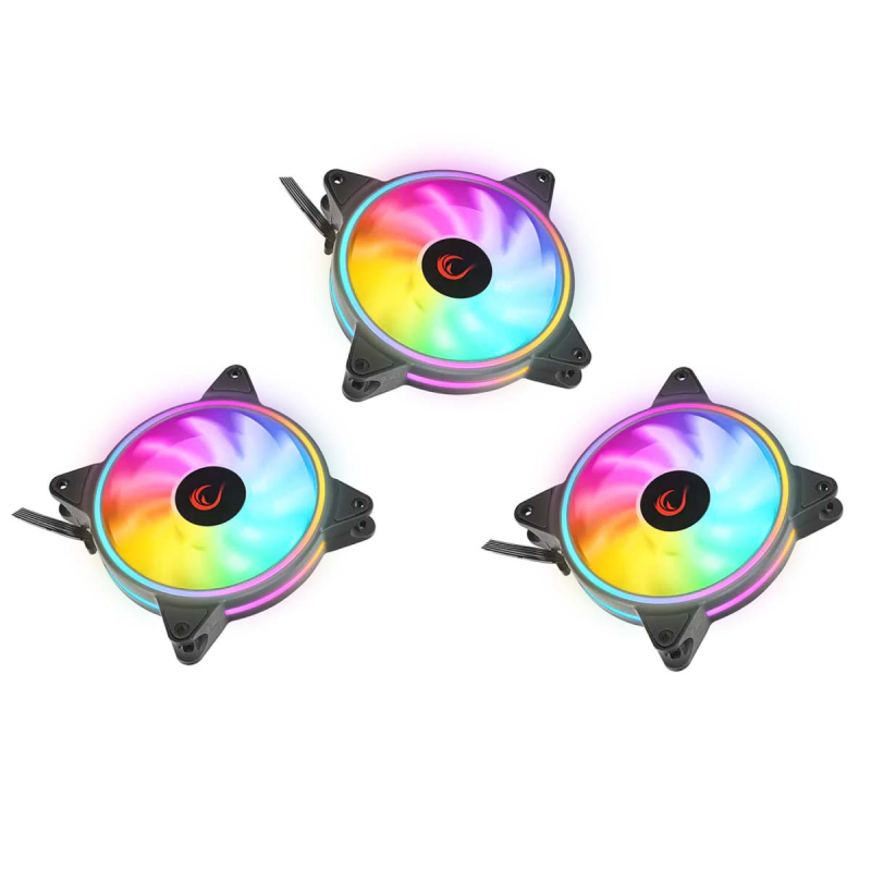 Rampage Coolwind F3 3 wentylatory 120mm ARGB + kontroler kit