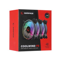 Rampage Coolwind F3 3 wentylatory 120mm ARGB + kontroler kit