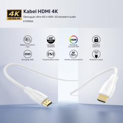 Unitek Kabel HDMI 2.0 4K biały 7,5m