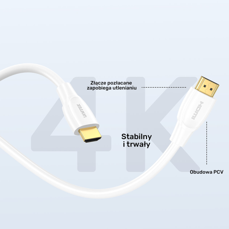 Unitek Kabel HDMI 2.0 4K biały 5m