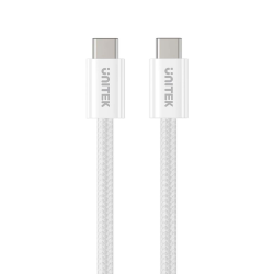 Unitek Kabel w oplocie zwijany magnetycznie USB C PD 100W biały 1m